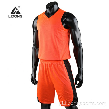 A camisa de basquete masculina sublimada personalizada define uniformes